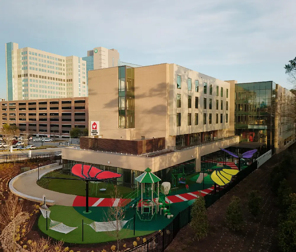 outside of a building with playground