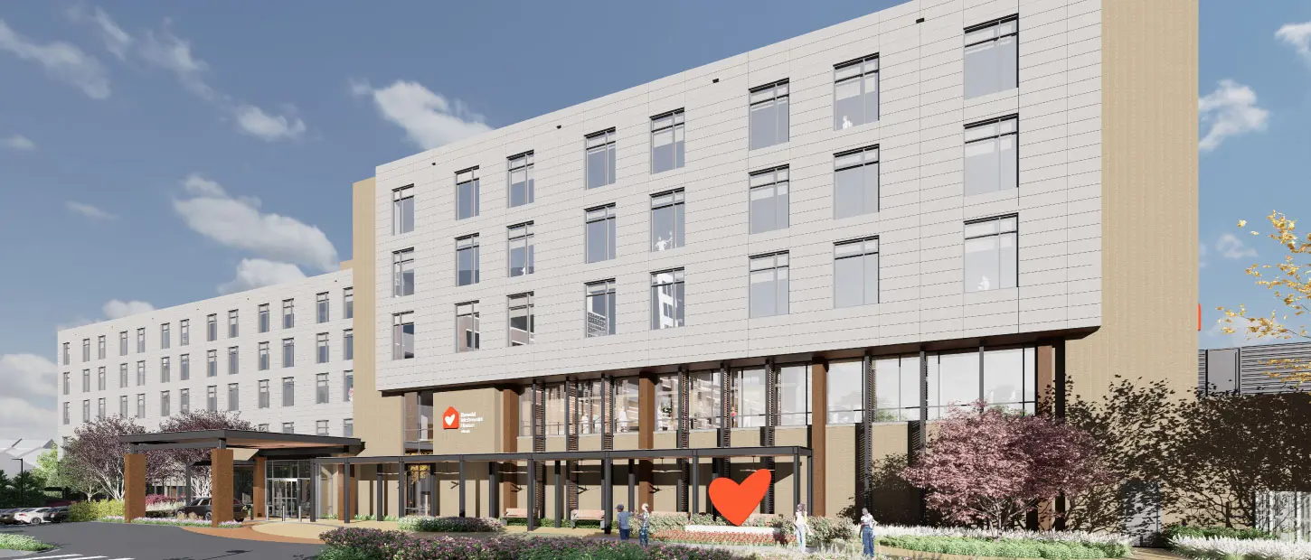 rendering of the outside of a building