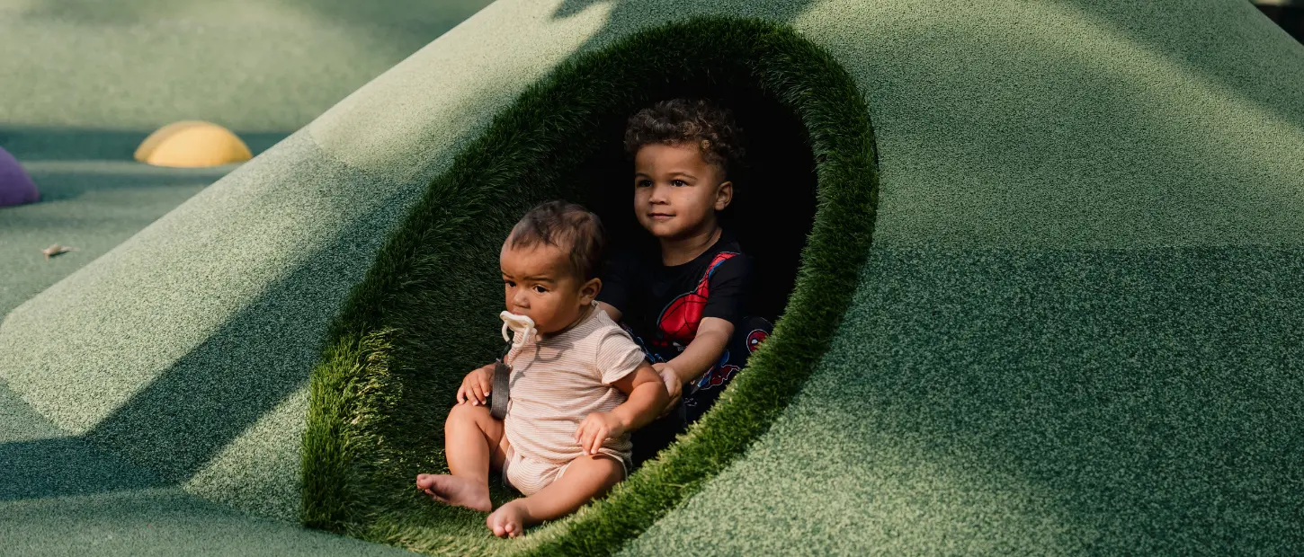 two kids on a playground