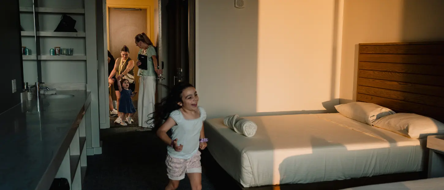kids running into bedroom