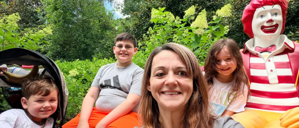 family smiling with Ronald